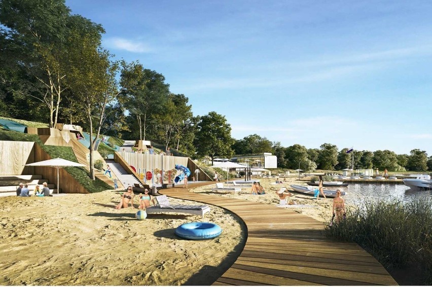 W 2019 roku zaprezentowano wizualizację modernizacji plaży...