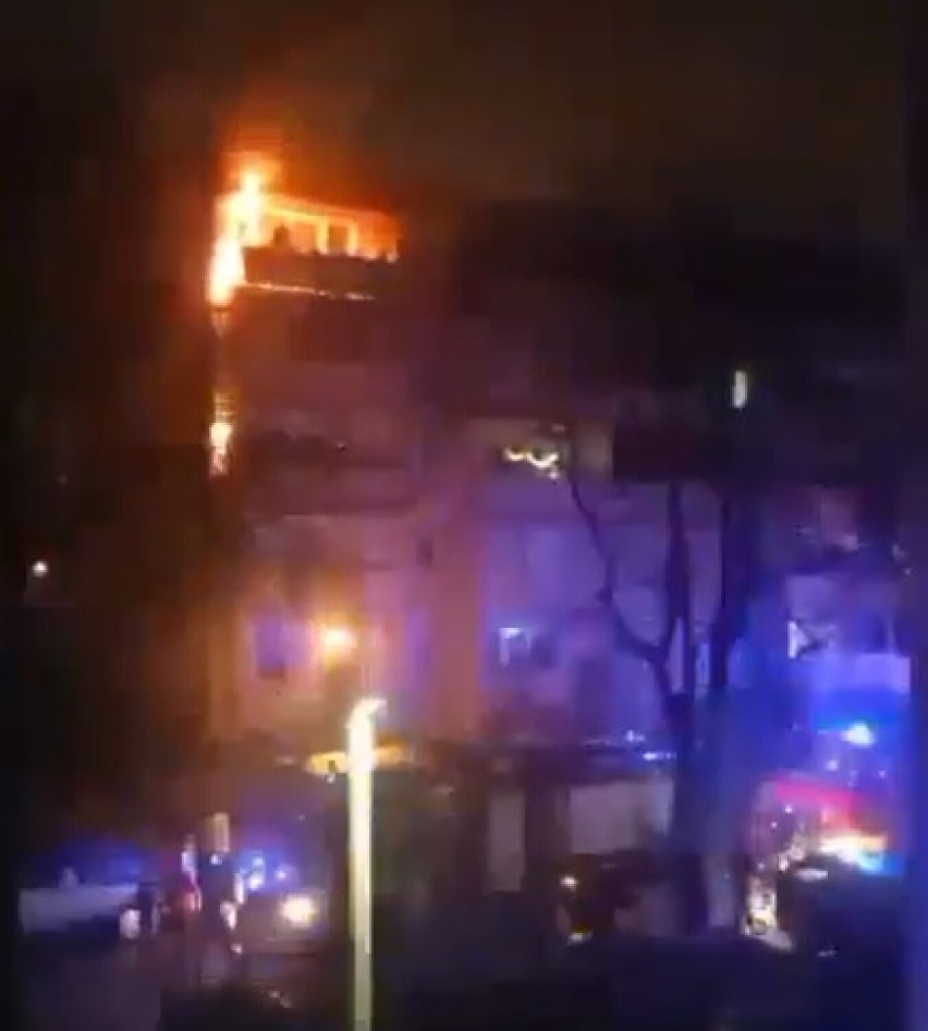 Pożar na ulicy Kaszubskiej we Włocławku