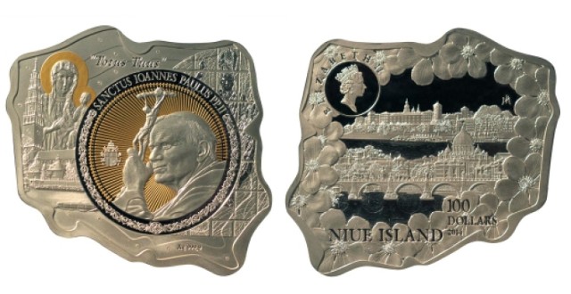 3 kilogramowa moneta z papieżem