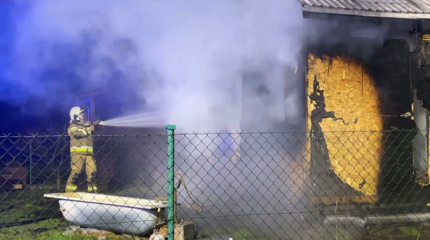 Pożar domku letniskowego w Stegnie. Policja wyjaśnia przyczynę zdarzenia