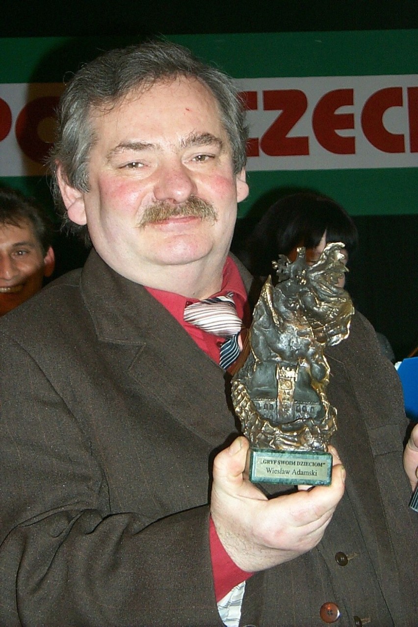 Wiesław Adamski z Gryfem Pomorskim