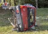 Leszczyna: Wybrał się na jazdę próbną, bo chciał kupić auto. Uderzył w drzewo. Cztery osoby ranne 