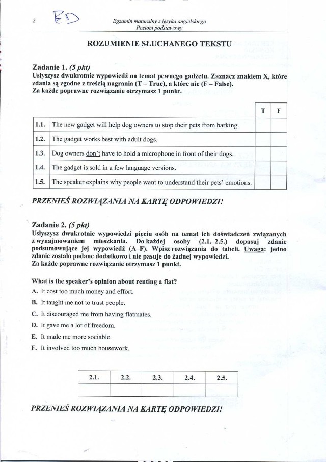 Matura 2014 z CKE. Angielski, poziom podstawowy [ARKUSZE, ODPOWIEDZI]