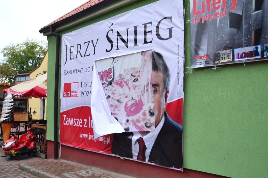 Wybory samorządowe 2014 w Kwidzynie. Zniszczono banery Jerzego Śniega