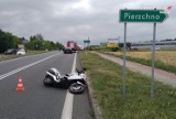 Tragiczny wypadek na DK43 w Gruszewni pod Kłobuckiem. W zderzeniu z bmw zginął 61-letni motocyklista