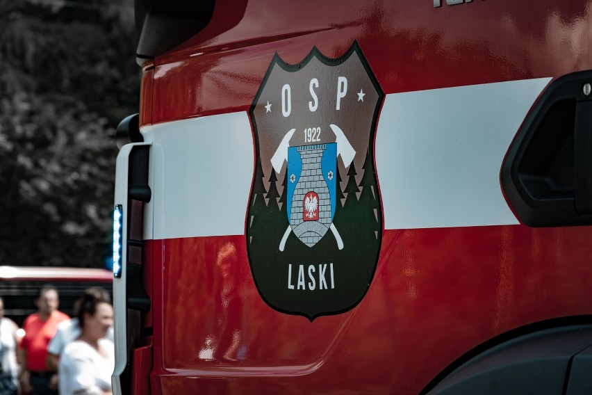 Powitanie nowego wozu OSP w Laskach