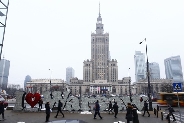 I Love Warsaw. Miłosne wyznanie naprzeciw Pałacu Kultury! [ZDJĘCIA]