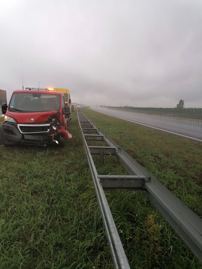 Wypadek na autostradzie A1 na odcinku Włocławek - Ciechocinek [zdjęcia]