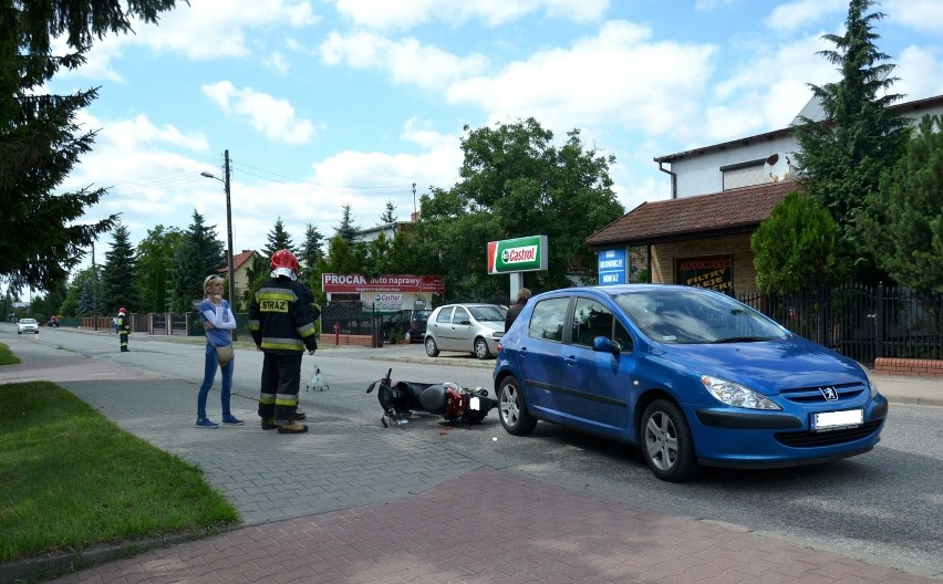 Wypadek na ul. Obrzyckiej w Obornikach - 16 lipca 2013