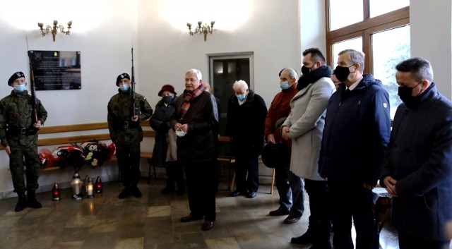 Na zakończenie uroczystości, o Żołnierzach Wyklętych i ich inspiracji dla powstania NSZZ ,,Solidarność” mówił były działacz związkowy Józef Małobęcki.