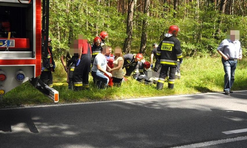 Motocyklista zginął w wypadku na trasie Szubin-Łabiszyn [zdjęcia]