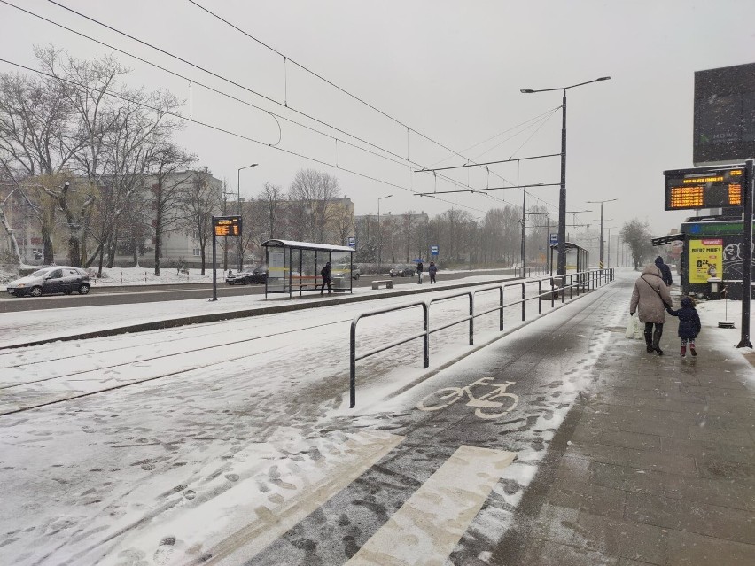 Powrót zimy w Częstochowie, 1 kwietnia 2022 roku