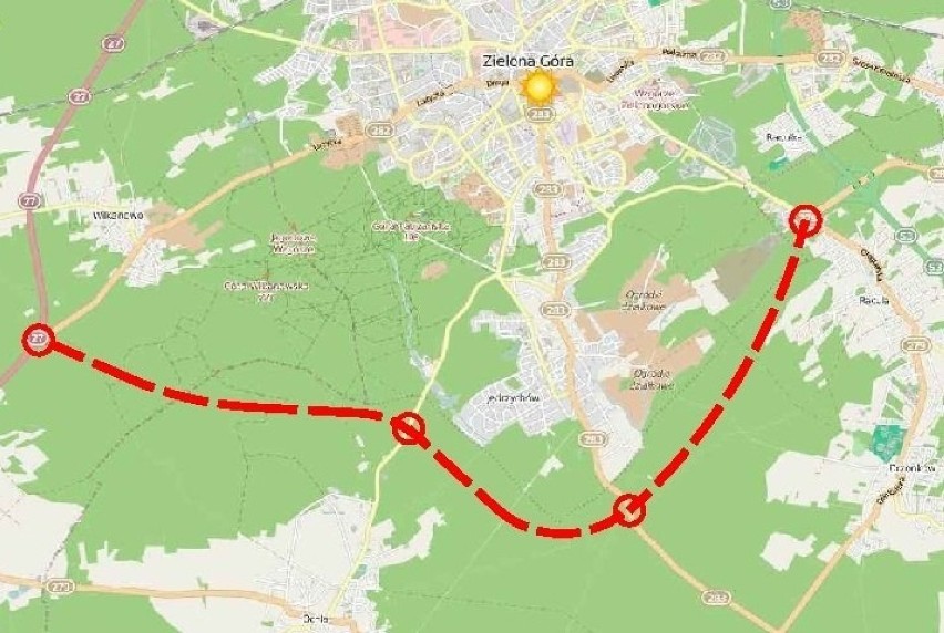 Obwodnica ma liczyć około 12,7 km długości.