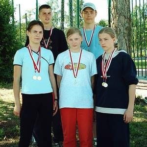 Medaliści z tczewskiego Gimnazjum nr 3 (od lewej): Monika Burnicka, Łukasz Jurga, Karolina Kilińska, Daniel Grochocki i Urszula Kuncewicz.