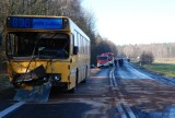 BMW zderzyło się z autobusem w Łagowie