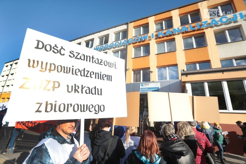 Protest Solidarności i S’80 przed ZWiK [WIDEO, ZDJĘCIA]