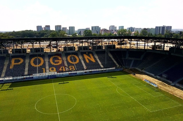 Stadion Pogoni - stan 27 czerwca 2020.