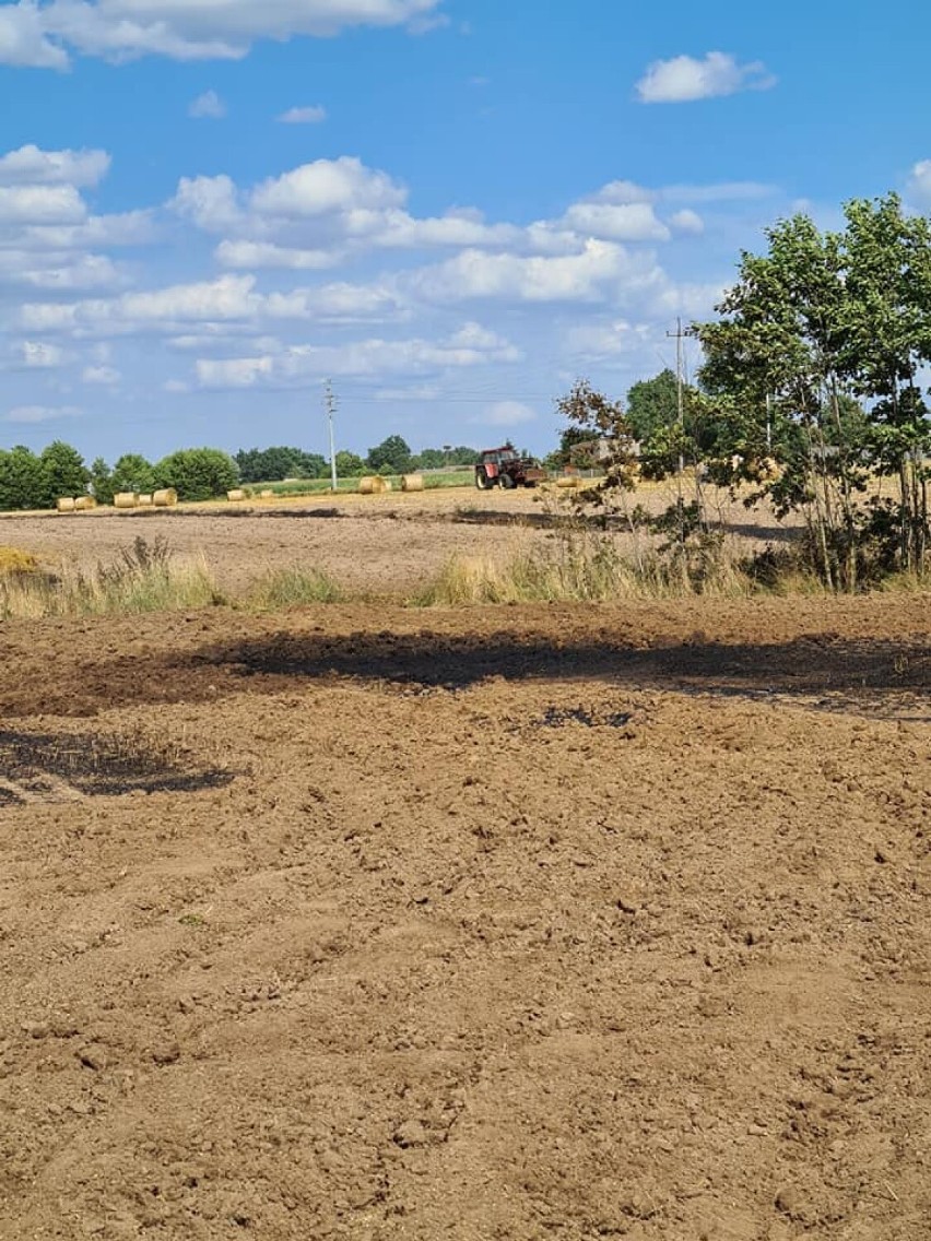 Pożar słomy w Rudzie Wieczyńskiej