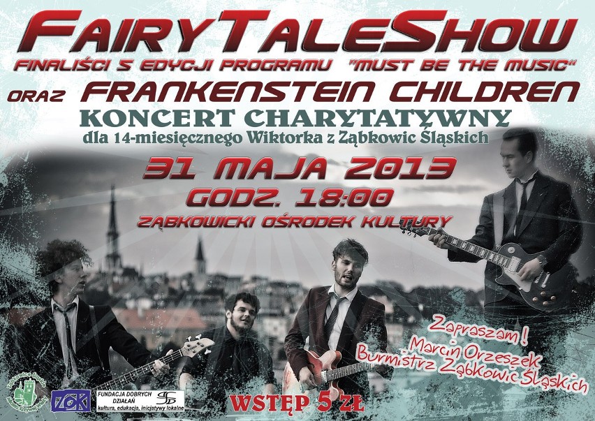 FairyTaleShow, Frankenstein Children oraz The Colonists zagrają w rodzinnych Ząbkowicach charytatywn