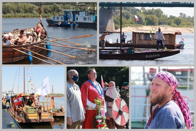 Festiwal Wisły 2020 we Włocławku. Złożenie kwiatów pod Pomnikiem Obrońców Wisły 1920 roku i pierwszy etap Włocławek - Bobrowniki.