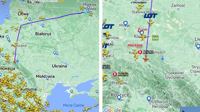 Na niebie nad Podkarpaciem przybyło tureckich samolotów kursujących z Moskwy i Sankt Petersburga do Turcji.