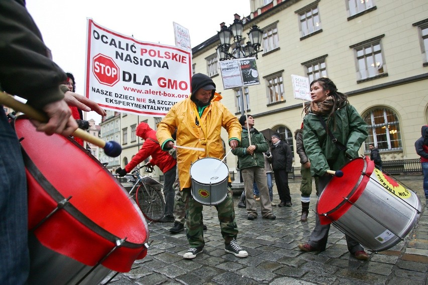 Wrocław: Zaledwie dwadzieścia osób na proteście przeciwko GMO (ZDJĘCIA)