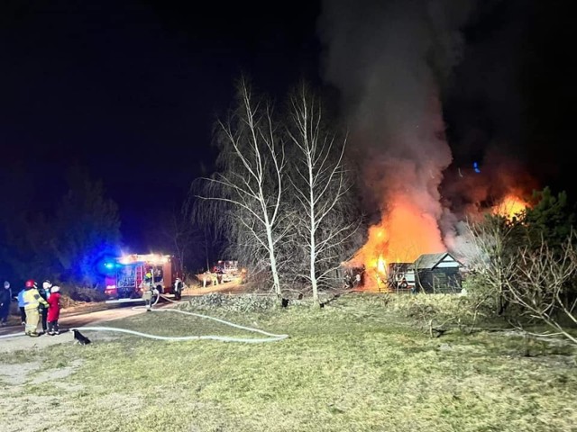 W nocy 19 marca doszczętnie spłonęła stolarnia w Mszanie w gminie Brodnica
