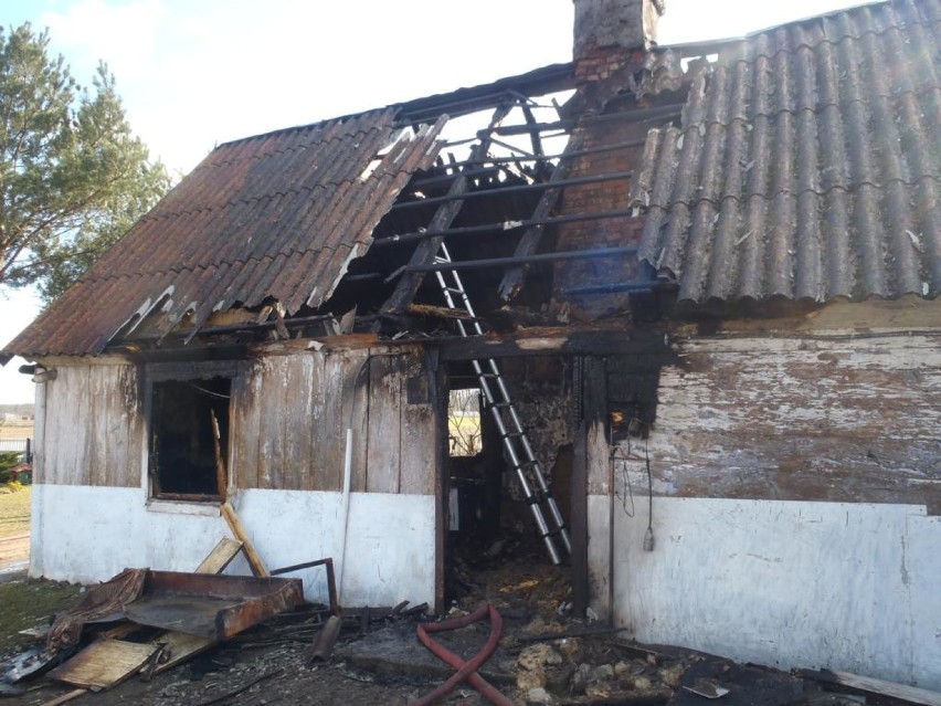 Pożar domu w miejscowości Tury