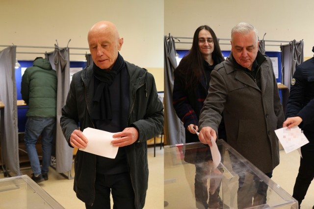 Głosują: z lewej Jerzy Hardie-Douglas, z prawej Daniel Rak