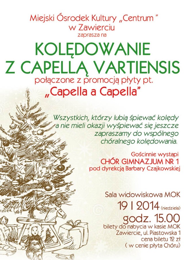 Koncert Capella Vartiensis w Zawierciu już niedzielę.
