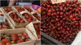 Czereśnie kontra truskawki na Burku w Tarnowie. Ile kosztują te owoce i nowalijki? Ceny z połowy czerwca 2022!