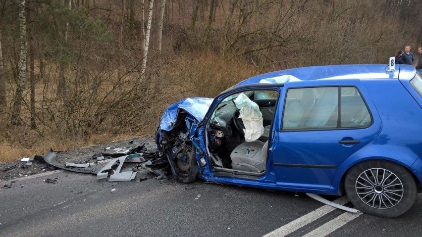 Wypadek na DK nr 75 zablokował trasę Nowy Sacz - Kraków [ZDJĘCIA]