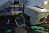 Karambol trzech ciężarówek w Słomkowie Suchym pod Sieradzem. Ranny kierowca ZDJĘCIA