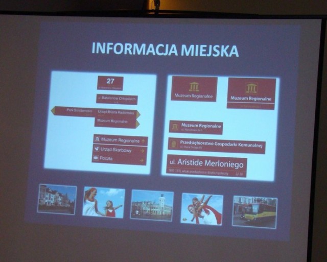 Na spotkaniu zaprezentowano m.in. projekty tablic informacyjnych dla Radomska.