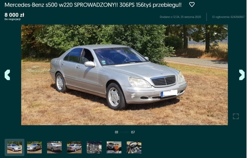 Mercedes-Benz S500 
Słubice
Cena 8 000 zł 
Rok produkcji...