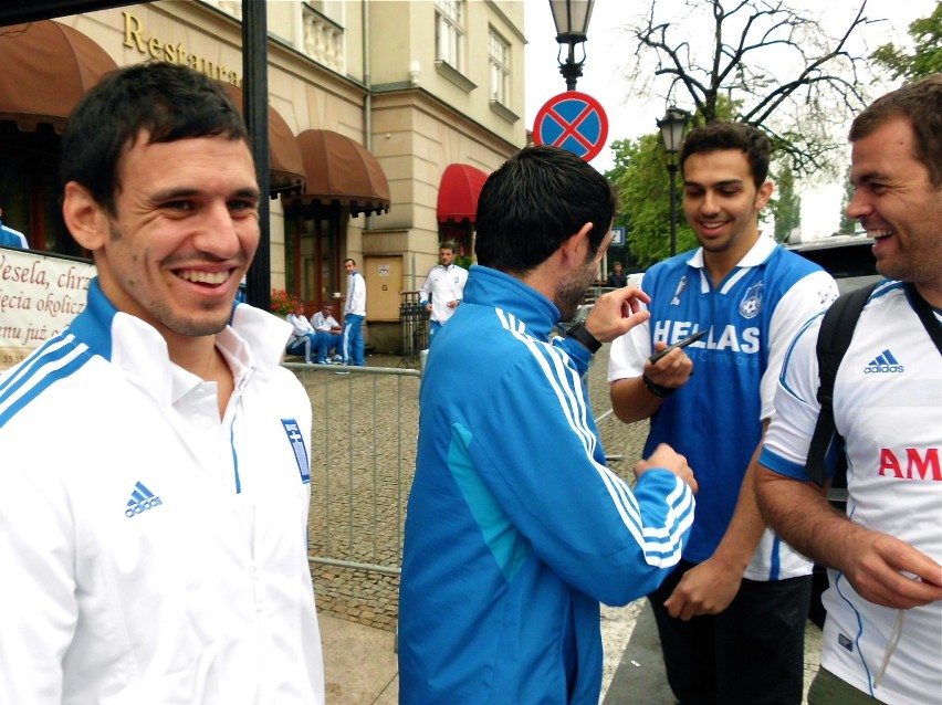 Reprezentacja Grecji w dniu ćwierćfinałowego meczu Euro 2012 z Niemcami