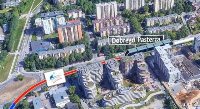 Planowany przebieg linii tramwajowej do Mistrzejowic