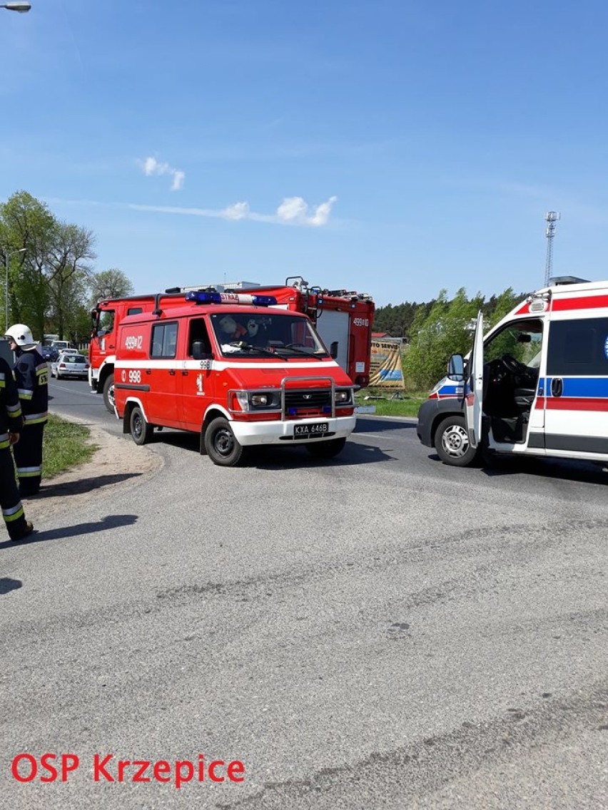 Kolejny wypadek w Krzepicach. Tym razem samochód wylądował w rowie ZDJĘCIA