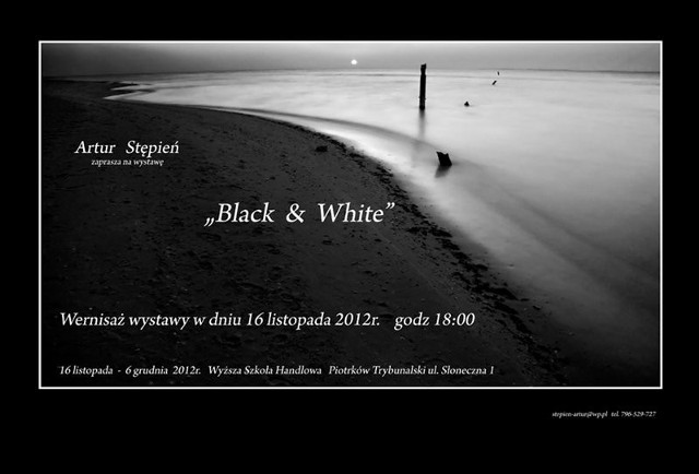 Wystawa fotografii Artura Stępnia pn. &#8222;Black&White&#8221; w WSH