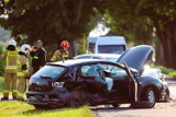 Wypadek między Nowym Stawem a Lichnowami. Kilka osób poszkodowanych po zderzeniu dwóch samochodów