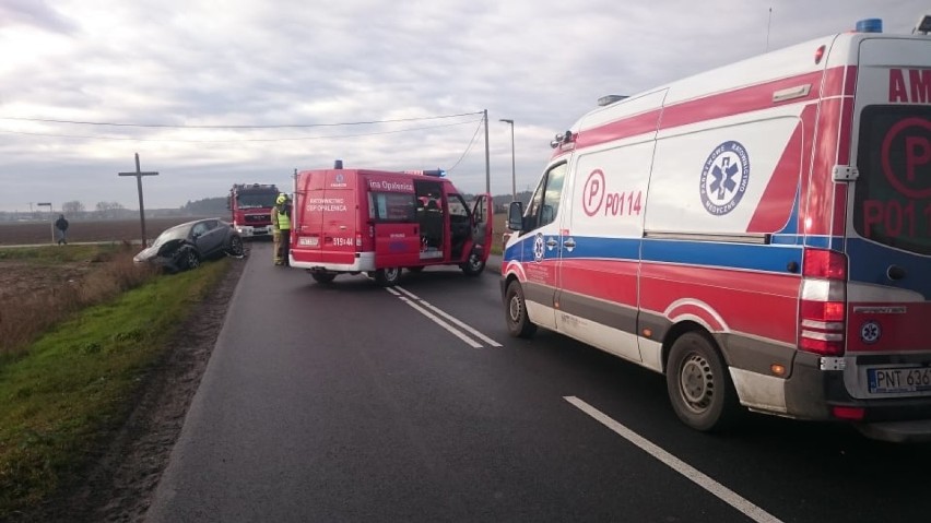 Wypadek na trasie Opalenica - Grodzisk Wielkopolski