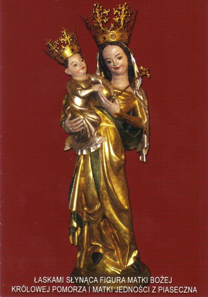 Kardynał Karol Wojtyła koronuje Figurę Matki Boskiej...