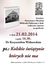 Biblioteka w Kole: Spotkanie z dr Krzysztofem Witkowskim
