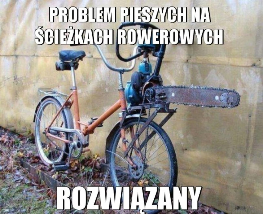 Rowerzysta na drodze [MEMY]