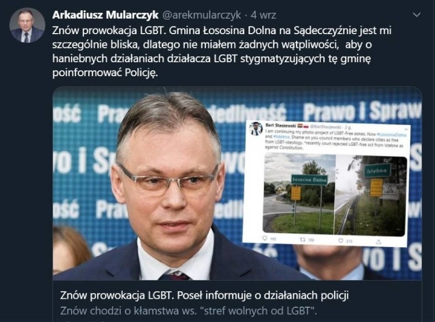 Na fotograficzny happening Staszewskiego szybko zareagował...