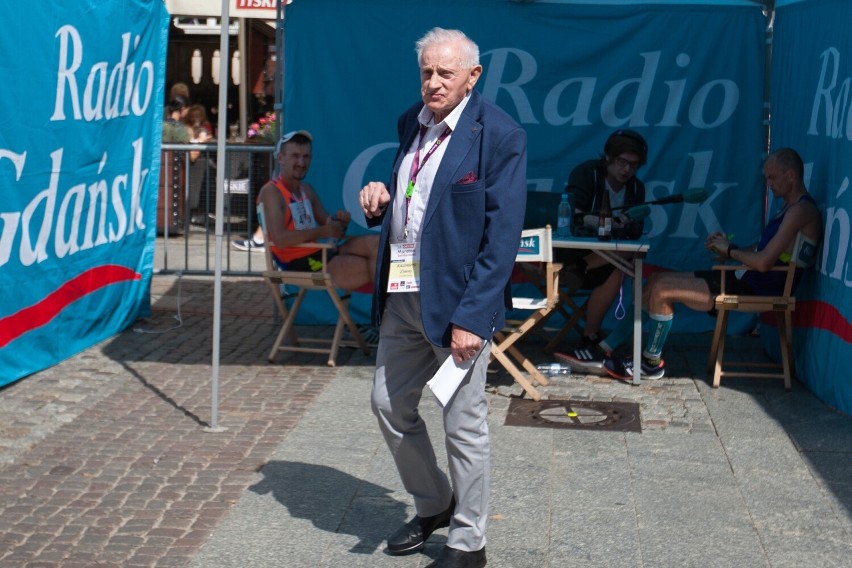 Kazimierz Zimny na mecie "Maratonu Solidarności", który...