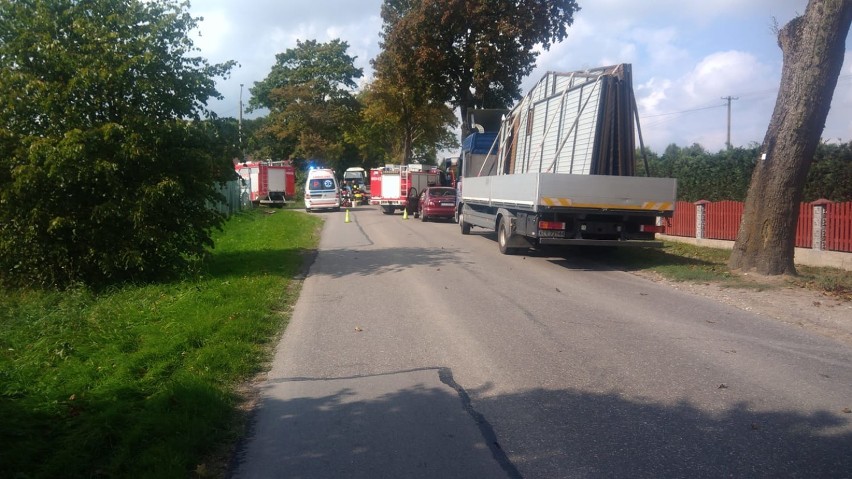 Wypadek w Załężu 6.09.2018