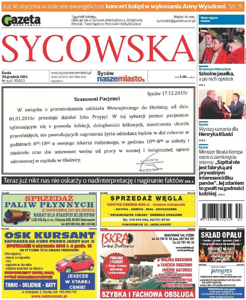 Nowa „Gazeta Sycowska" już w kioskach