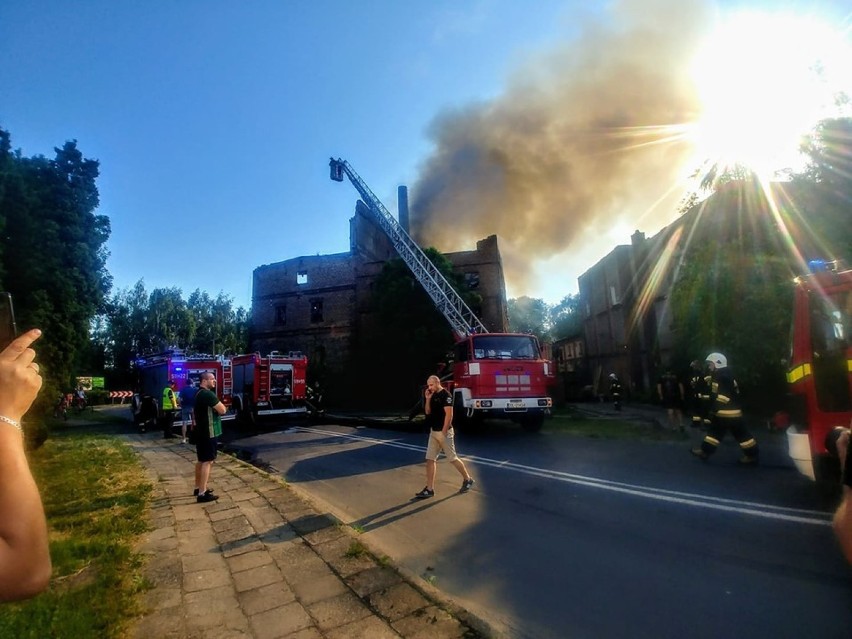 Pożar pustostanu przy Młyńskiej w Bierutowie (ZDJĘCIA)