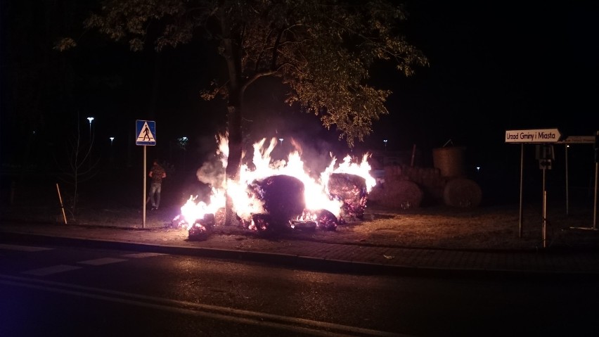 Podpalono dekoracje dożynkowe w Palowicach